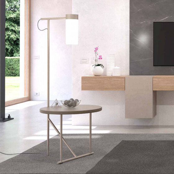 Lucignolo Floor Lamp with Side Table