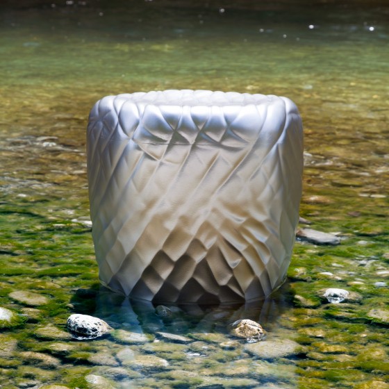 Small River Stone Ottoman