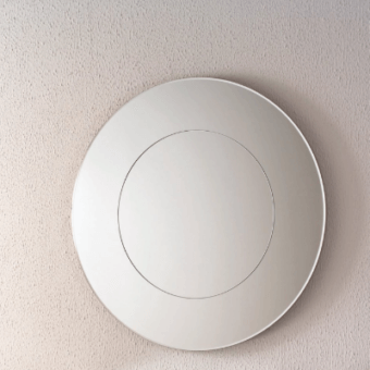 Distinguished Porada Forvanity mirror with a clean design and clear reflected frame enhancing light gray tones