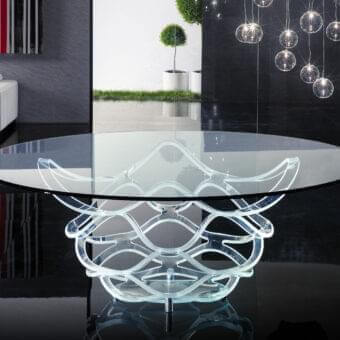 Neolitico Glass Table