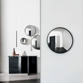Distinguished Sovet Italia Sail mirror crafted with glass and metal in burnished brass with a satin finish