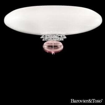 Captivating Barovier&Toso Anversa ceiling lamp crafted in glass and synthetic material with a smooth matte finish