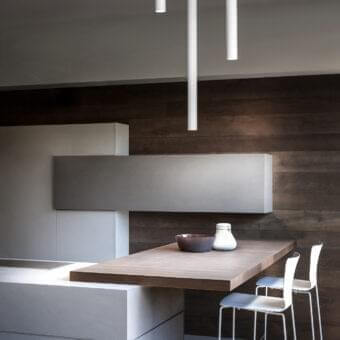 Distinguished Lodes A-Tube ceiling lamp with three cylindrical tubes and matte white finish