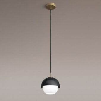Elegant VENICEM Urban Suspension lamp with a burnished brass structure, perforated metal, and white Murano blown glass diffuser