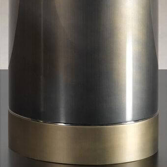 Tau Steel Vetro Side Table