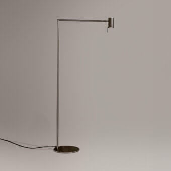 Sophisticated VENICEM Rectus floor lamp crafted in metal with matte black nickel finish embodies a minimalist contemporary style