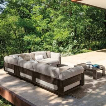 Superior Talenti Argo Wood coffee table crafted in dark brown accoya wood with a matte finish