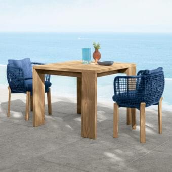 Distinguished Talenti Argo Wood table crafted entirely from accoya wood with a light brown finish and clean lines