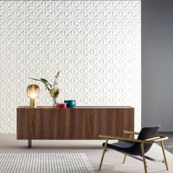 Exceptional Bonaldo Outline sideboard with canaletto walnut finish and diamond-shaped metal feet crafted in a modern silhouette