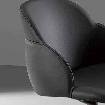 Superior Bonaldo My Way stool in dark synthetic material with a sleek metal adjustable base