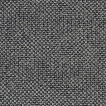 Textured medium gray fabric with a dense repeating circular pattern and heathered tonal variations, displaying a nubby woven construction.