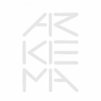 Gray linear elements in a grid arrangement create overlapping angular shapes resembling fragmented letterforms on a white background