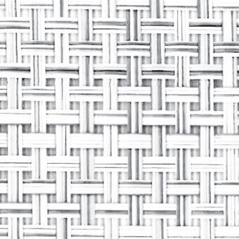 White woven texture displaying a consistent grid pattern of intersecting horizontal and vertical strands, with a matte, uniform finish.