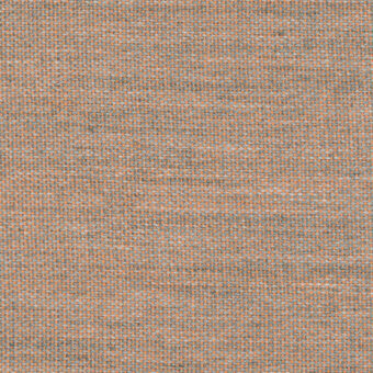 Orange woven rug with gray threads, dense grid pattern, textured surface; “tenda c173 ruggine” label visible in frame.