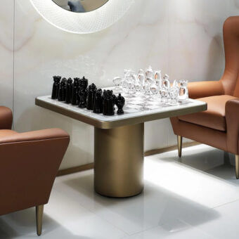 Tau Steel Scacchi Table
