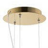 Sla aria gold ceiling light, brushed gold finish, circular canopy with silver suspension cables and recessed band detail.