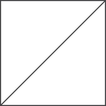 Diagonal line graphic, dark gray frame, white background, bisected square composition, minimalist design, geometric pattern, clean aesthetic.