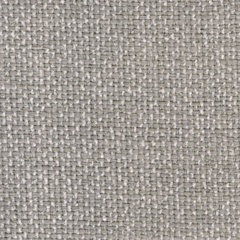 Gray woven textile with a dense, even weave and subtle tonal variations forming a consistent grid pattern across the matte surface.