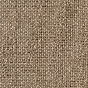 Woven taupe fabric displaying a dense, repeating thread pattern with subtle tonal variations and a matte, slightly rough texture.