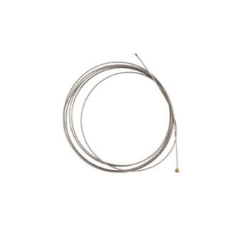 Stainless steel anchor cable with twisted multi-strand construction and gold ball end, displayed on a white background.