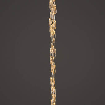 Elegant Bocci 87 Random suspension lamp crafted in warm amber and golden gradients with a muted silver metallic structure