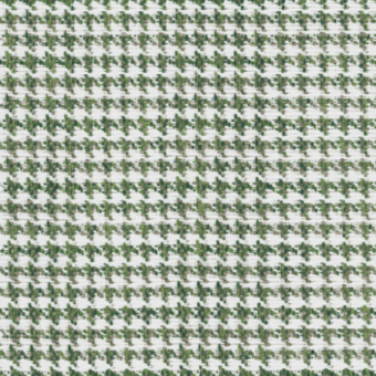 Pied de poule verde pattern with dark green squares on a light beige background in a structured grid layout, matte finish.
