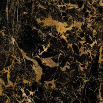 Dark marble texture with gold veining, featuring irregular splashes, branching lines, and hairline fractures for a complex, natural stone effect.