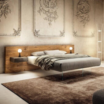 Air Bed - Wooden Headboard