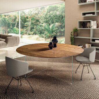 Air Slim Round Table - Wood