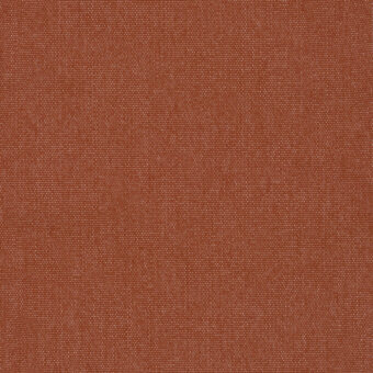 Terracotta fabric swatch with a matte finish and fine dotted texture, displaying a consistent earthy tone and uniform, tight weave.
