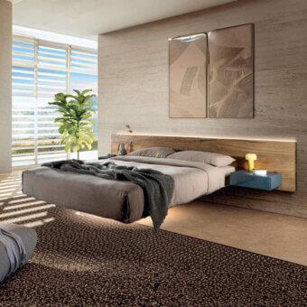 Fluttua Bed - Wooden Headboard