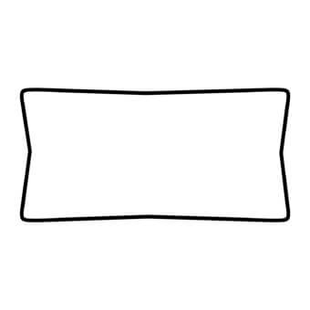 Hand-drawn black border on white background, rectangular shape with wavy edges and indentations, providing a blank space for graphics or text.