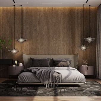 Distinguished WAYNE Enterprises WE-023 nightstand in muted mauve lacquer with slender dark metallic legs crafted in Italy