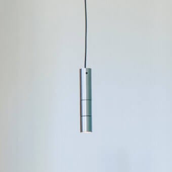 Innovative Nemo Lighting suspension lamp with matte silver-finished metal and adjustable beam angle for spot lighting