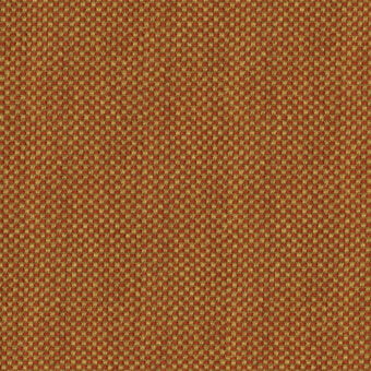 Textile with a repeating square pattern in reddish-brown and muted gold, featuring a coarse weave and slightly uneven, nubby texture.