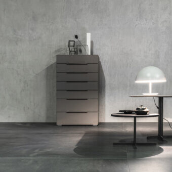 Distinguished Cierre1972 Square New dresser crafted with dark gray matte finish and slender handles