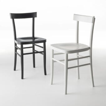 Superior Casamania Cherish chair crafted in Italy with absolute shape and matte black finish for lasting appeal