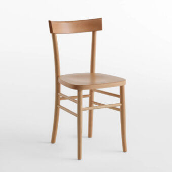 Distinguished Casamania Cherish chair crafted in Italy with light wood and clean lines, presenting a smooth matte finish