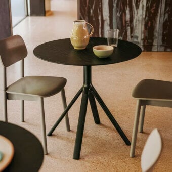 Superior Lapalma Fork Bistrot table crafted with oak veneer and a powder-coated aluminum base evoking tree branches