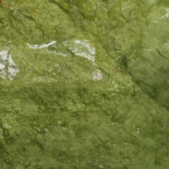 Verde ming marble texture displaying swirling green and white patterns, glossy finish, dense grain with reflective sheen.