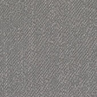 Textile sample r729 col.0142, medium gray heathered weave with nubby texture, dense irregular pattern, uniform structure, diffused lighting.