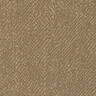 Beige textile sample with dense heathered weave, featuring irregular grid pattern and matte finish; identified as r735 col.0252.