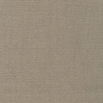 Neutral taupe and gray woven textile sample, dense linen blend with irregular matte weave, labeled r744 col.08.