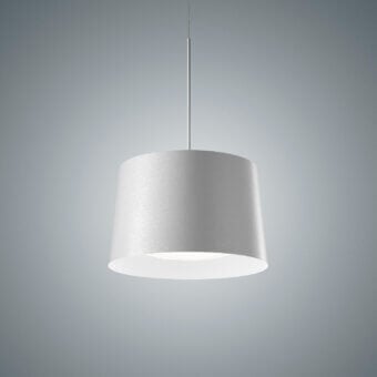 Superior Foscarini Twiggy suspension lamp with a matte white fiberglass shade and polycarbonate diffusers crafted in Italy