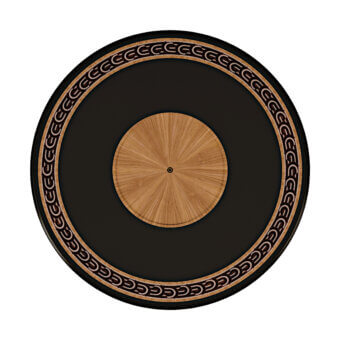 Elegant BelMondo by Bellotti Ezio Lexington Avenue table with concentric elements in light wood and dark center