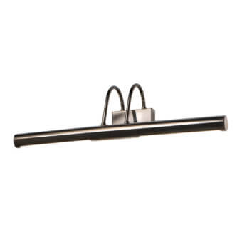 Italamp tube wall lamp, dark bronze finish, cylindrical body with curved brushed metal arms and square mounting plate, minimalist design.