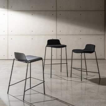 Sovet Italia Olly Stool - Low Backrest