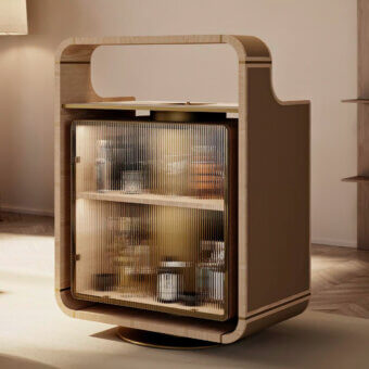 Hugo Wood Bar With Glass Froster