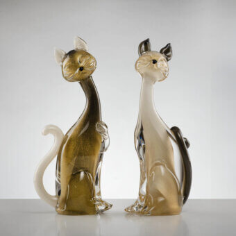 Cat In Love Decorative Sculpture