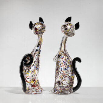 Cat In Love Decorative Sculpture